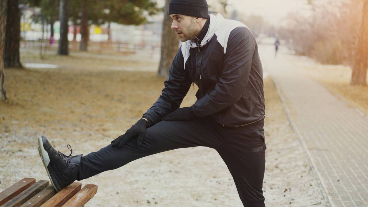 workout routines for men over 40 showing proper form during goblet squat